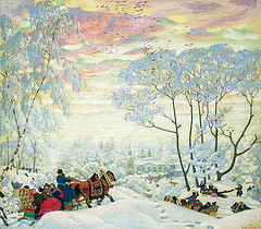 Winter by Boris Kustodiev 