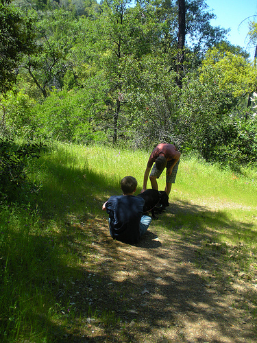 Resting on the trail