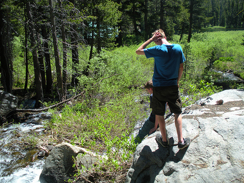 Hiking at Woods Lake