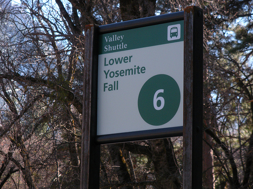 Yosemite Shuttle Bus Stop Y Falls