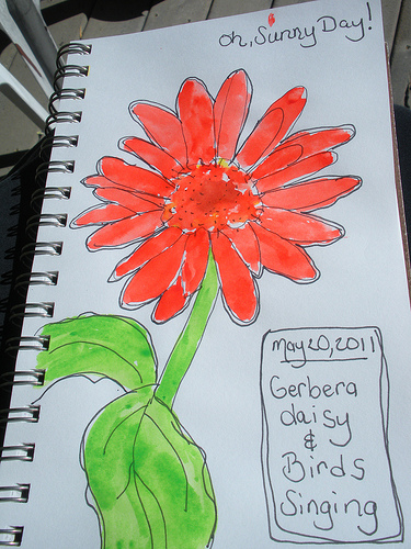 Watercolor Daisy Nature Journal