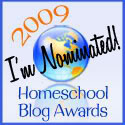 Homeschool Blog Awards Nominated button