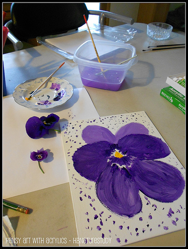 Pansy Art - Acrylics