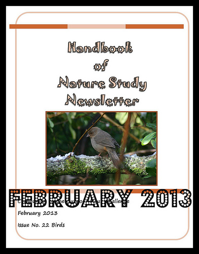 Handbook of Nature Study Newsletter Feb 2013