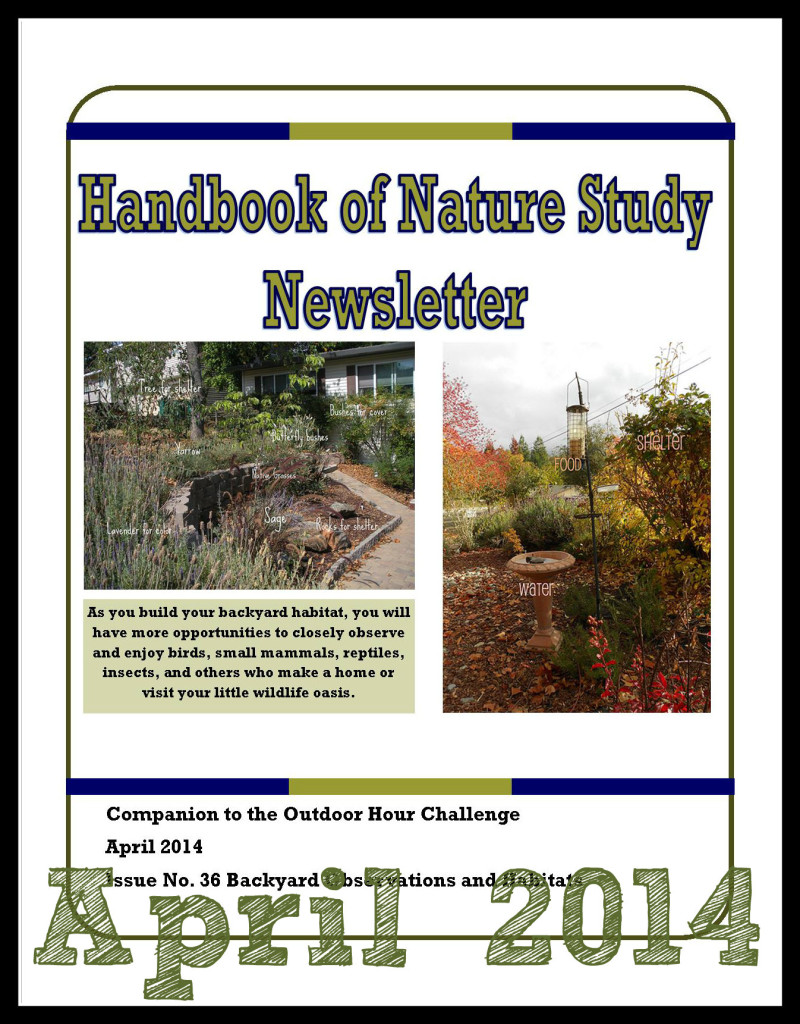 Handbook of Nature Study Newsletter April 2014 Backyard Habitats