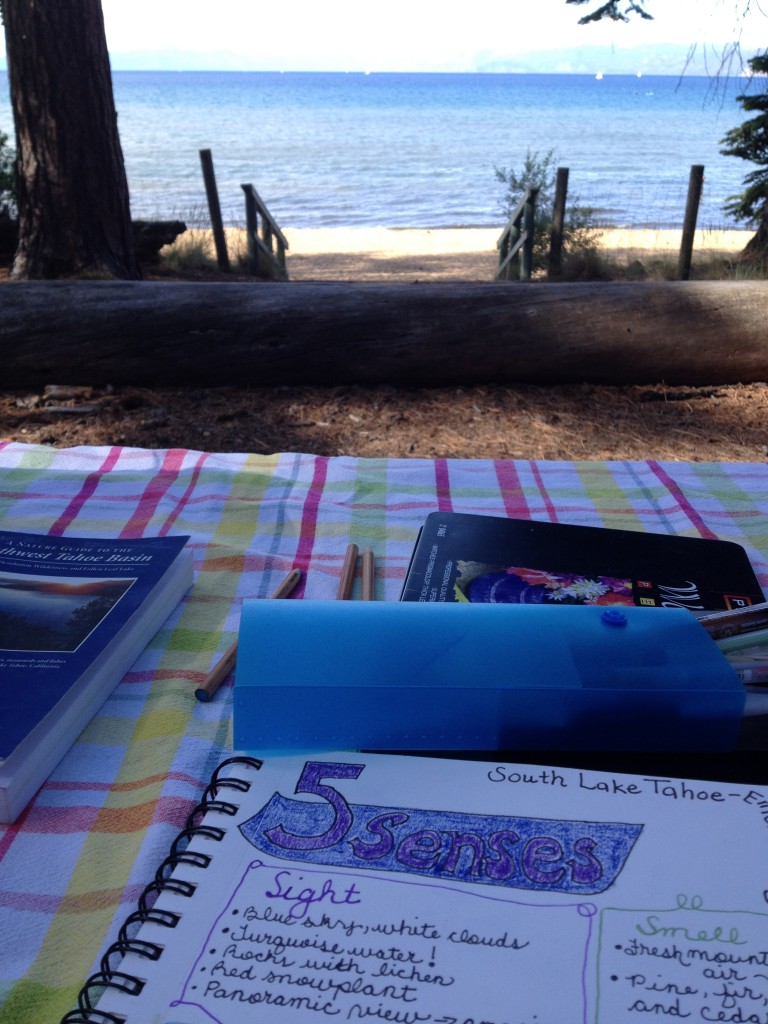 5 senses Nature Journal Tahoe