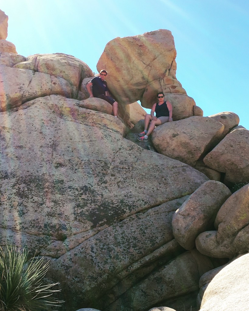 Rock scrambling Joshua Tree National Park Feb 2016