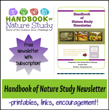 Handbook of Nature Study Newsletter Button Oct 2016