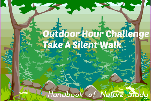 Silent Nature Walk Outdoor Hour Challenge @handbookofnaturestudy