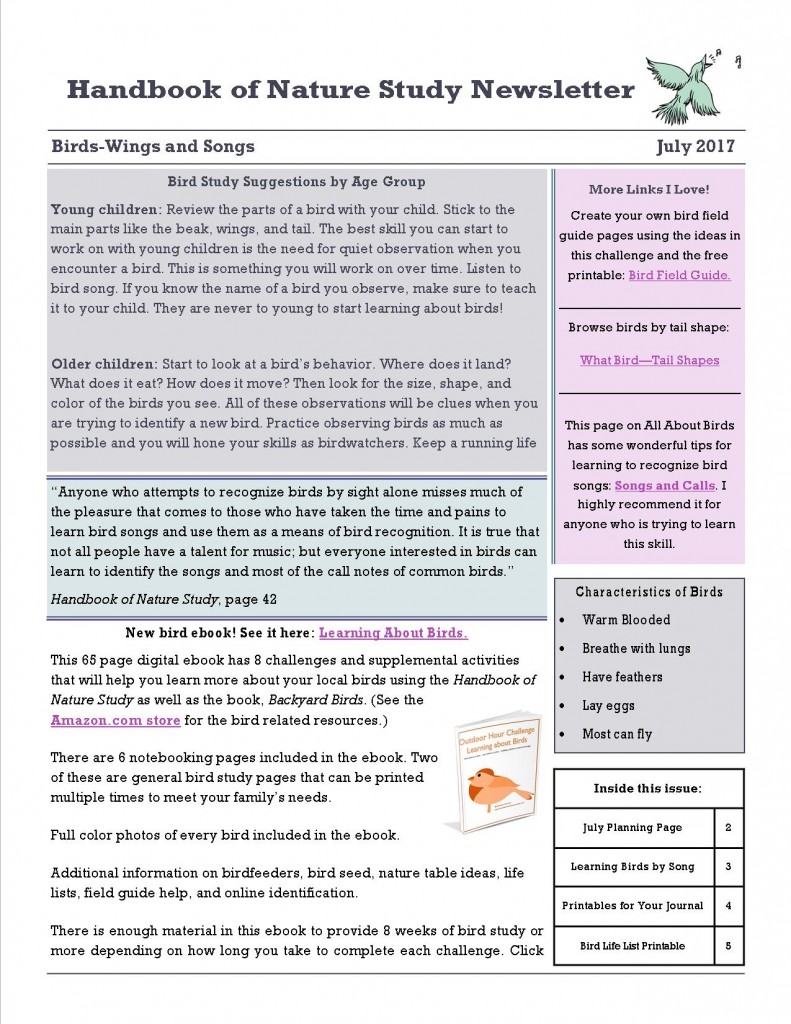 HNS Newsletter July 2017 cover