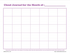 Cloud Journal Notebook Page