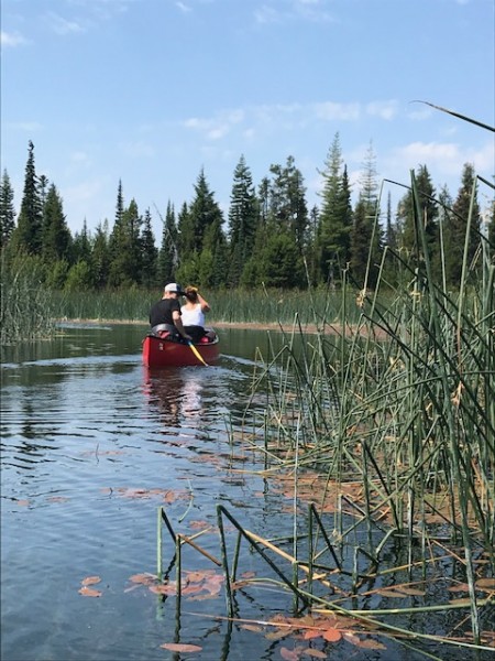 canoe at hosmer lake