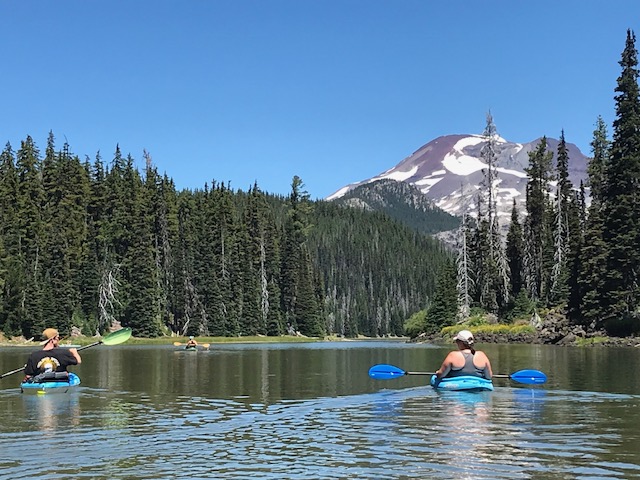kayak at sparks lake july 2018