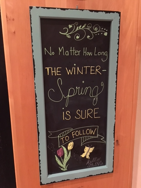 Spring Chalkboard Sign