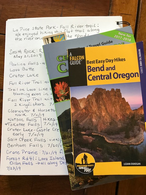 nature journal and hiking books 2019