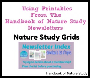 Using Printables from the Handbook of Nature STudy  newsletters button
