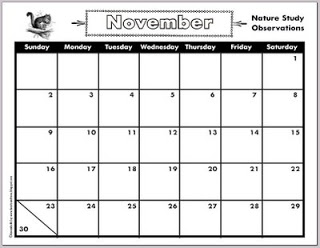 calendar of firsts nature study