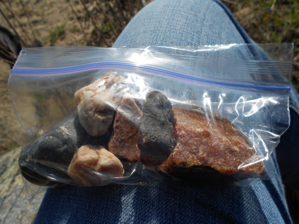 collecting rocks baggie