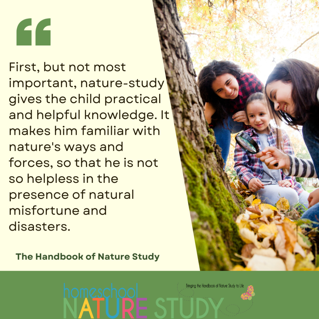 Enjoy these Anna Botsford Comstock Quotes for nature lovers! Anna Botsford Comstock is the author of The Handbook of Nature Study. The Handbook is a staple in the Outdoor Hour Challenges we share. This is a wonderful reference guide for you, the homeschool teacher to use. We show you how!