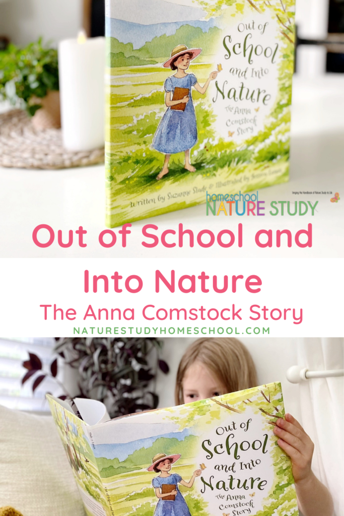 Out of School and Into Nature: The Anna Comstock Story is a beautiful picture book biography about the author of The Handbook of Nature Study. Anna Botsford Comstock was passionate about children getting out of the classroom and into nature to learn first hand about our beautiful world.