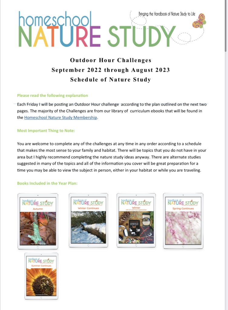 Homeschool nature study annual plan. We are excited to announce several fun resources that will make is easy for you to add the joy of nature study for your homeschool year!