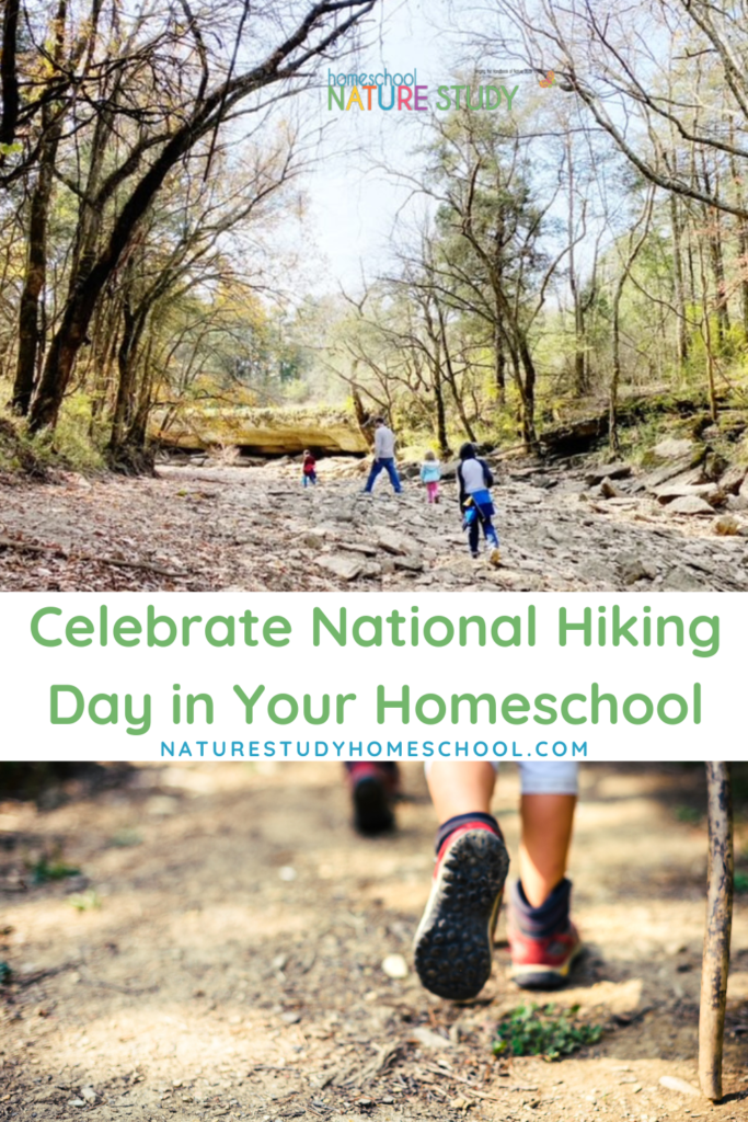 Just in case you're looking for another excuse to get outside in your homeschool. . .we've got a good one for you! National Take a Hike Day.