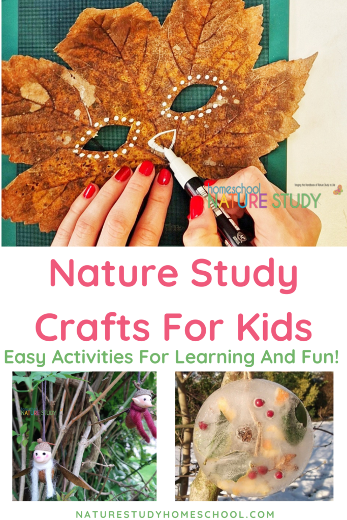 Nature study crafts for kids are a hands on way to learn. What beautiful and easy activities for learning and FUN! Let us show you how.