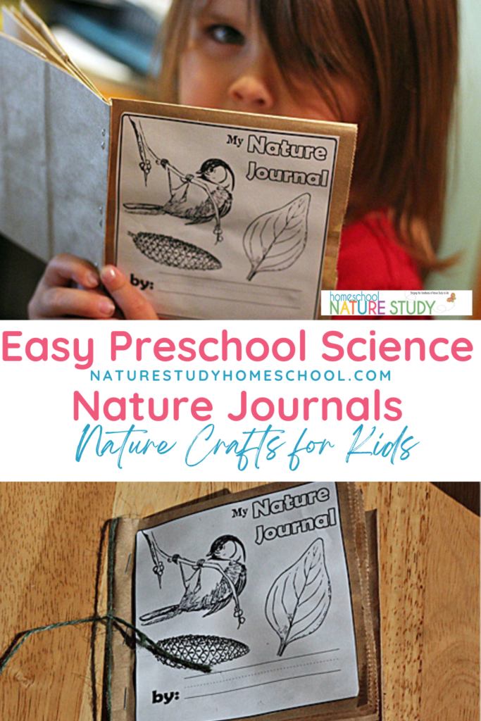 With FREE printable pages! This preschool science nature journal is a perfect nature craft for young kids. They can draw what they have observed on your nature walk.