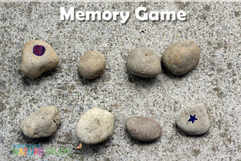 Outdoor Games for Kids: how to make a rock memory game