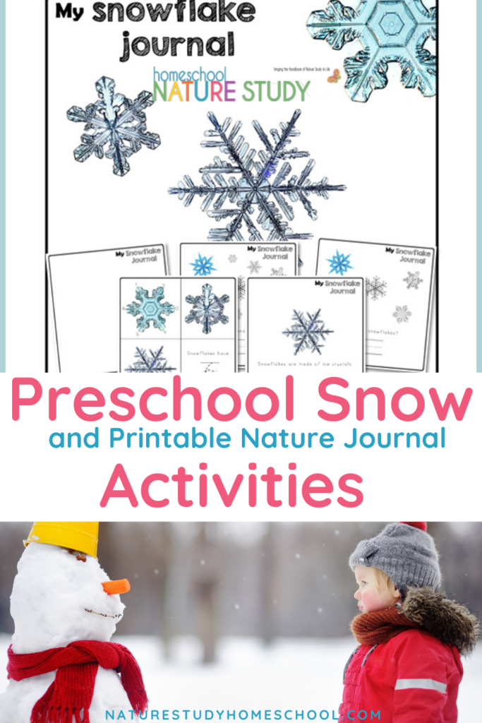 These preschool snow activities and nature journal are perfect for ages 2-5, Learn and have fun together as a family! With activities for older students too.